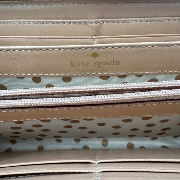 Kate Spade Magenta Pink Leather Zip Around Credit Card Long Wallet - Picture 4 of 4